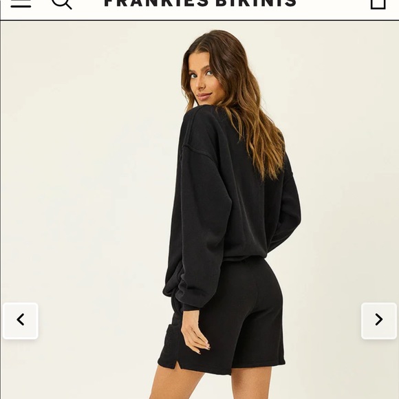 NWT Frankies Bikinis Bennie Oversized Crewneck 🖤 - Picture 3 of 5